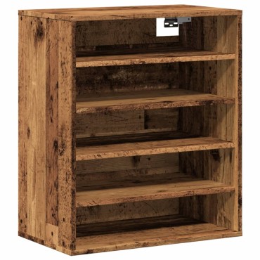 vidaXL Παπουτσοθήκη Παλιό Ξύλο 60x35x70cm από Μοριοσανίδα