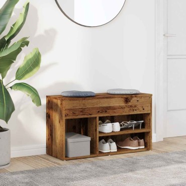 vidaXL Παπουτσοθήκη Παλιό Ξύλο 80x30x45cm από Μοριοσανίδα