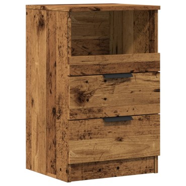 vidaXL Κομοδίνο Όψη Παλαιού Ξύλου 40x36x65cm από Επεξ. Ξύλο 1 τεμ.