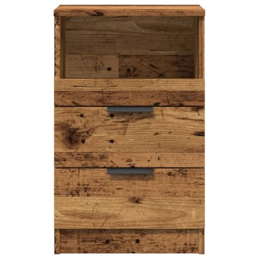 vidaXL Κομοδίνο Όψη Παλαιού Ξύλου 40x36x65cm από Επεξ. Ξύλο 1 τεμ.