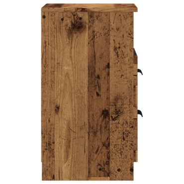 vidaXL Κομοδίνο Όψη Παλαιού Ξύλου 40x36x65cm από Επεξ. Ξύλο 1 τεμ.
