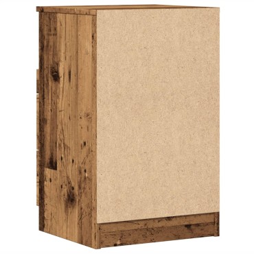 vidaXL Κομοδίνο Όψη Παλαιού Ξύλου 40x36x65cm από Επεξ. Ξύλο 1 τεμ.