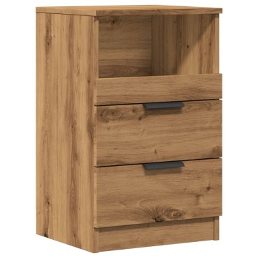 vidaXL Κομοδίνο Αρτισιανή Δρυς 40x36x65cm από Επεξεργασμένο Ξύλο 1 τεμ.