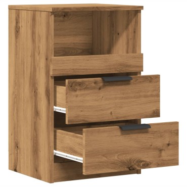 vidaXL Κομοδίνο Αρτισιανή Δρυς 40x36x65cm από Επεξεργασμένο Ξύλο 1 τεμ.