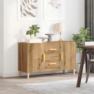 vidaXL Σκευοθήκη Δρυς τεχνίτης 100x36x60cm Κατασκευασμένο ξύλο 1 τεμ.