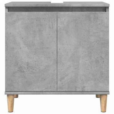 vidaXL Ντουλάπι Νιπτήρα Γκρι Σκυρ. 58x33x60cm Επεξεργασμένο Ξύλο 1 τεμ.