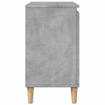 vidaXL Ντουλάπι Νιπτήρα Γκρι Σκυρ. 58x33x60cm Επεξεργασμένο Ξύλο 1 τεμ.