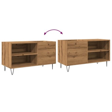 vidaXL Δισκοθήκη Δρυς τεχνίτης 84,5x38x48cm από Επεξεργασμένο Ξύλο