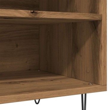 vidaXL Δισκοθήκη Δρυς τεχνίτης 84,5x38x48cm από Επεξεργασμένο Ξύλο