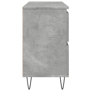 vidaXL Ντουλάπι Μπάνιου Γκρι Σκυροδέματος 80x33x60cm Επεξ. Ξύλο