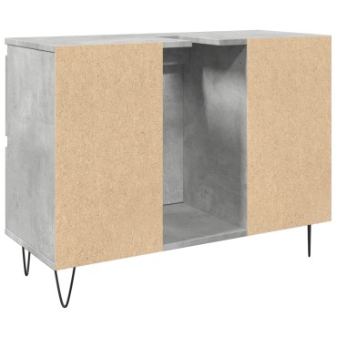 vidaXL Ντουλάπι Μπάνιου Γκρι Σκυροδέματος 80x33x60cm Επεξ. Ξύλο