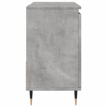 vidaXL Ντουλάπι Μπάνιου Γκρι Σκυροδέματος 65x33x60cm Επεξ. Ξύλο 1 τεμ.