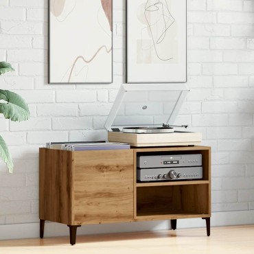 ντουλάπι δίσκων vidaXL Δρυς τεχνίτης 84,5x38x48cm Κατασκευασμένο ξύλο 1 τεμ.