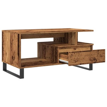vidaXL Τραπεζάκι Σαλονιού Παλιό ξύλο 90x49x45cm Επεξεργασμένο Ξύλο 1 τεμ.