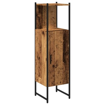 vidaXL Στήλη Μπάνιου Παλιό Ξύλο 33x33x120,5cm από Μοριοσανίδα