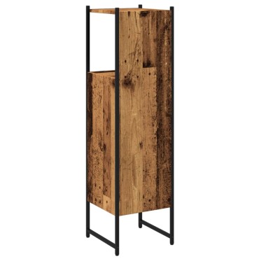 vidaXL Στήλη Μπάνιου Παλιό Ξύλο 33x33x120,5cm από Μοριοσανίδα