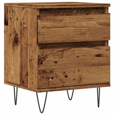 vidaXL Κομοδίνο Παλιό ξύλο 40x35x50cm από Επεξεργασμένο Ξύλο 1 τεμ.