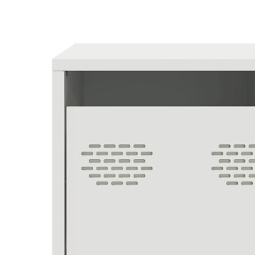 vidaXL Έπιπλο Τηλεόρασης Λευκό 101,5x39x43,5cm Ατσάλι Ψυχρής Έλασης