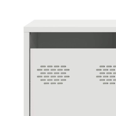 vidaXL Έπιπλο Τηλεόρασης Λευκό 101,5x39x43,5cm Ατσάλι Ψυχρής Έλασης
