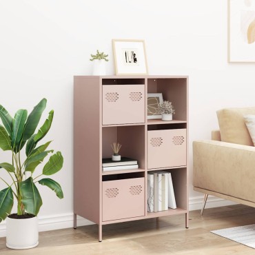 vidaXL Ντουλάπα Ροζ 68x39x103,5cm από Χάλυβα 1 τεμ.