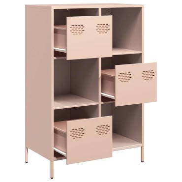 vidaXL Ντουλάπα Ροζ 68x39x103,5cm από Χάλυβα 1 τεμ.