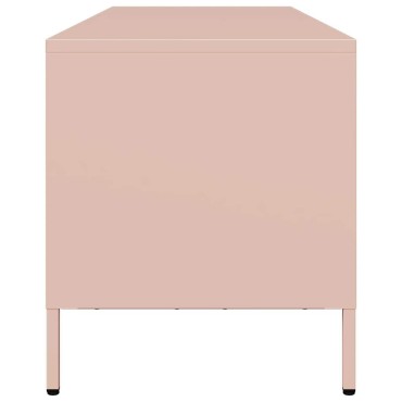 vidaXL Έπιπλο Τηλεόρασης Ροζ 135x39x43,5cm Ατσάλι Ψυχρής Έλασης