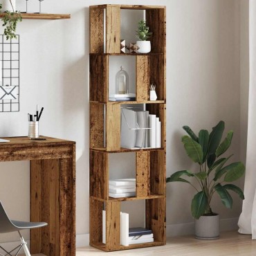 vidaXL Ντουλάπι βιβλίων Παλιό ξύλο 45x24x159cm Κατασκευασμένο ξύλο 1 τεμ.