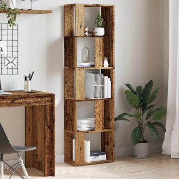 vidaXL Ντουλάπι βιβλίων Παλιό ξύλο 45x24x159cm Κατασκευασμένο ξύλο 1 τεμ.