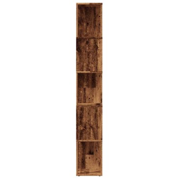 vidaXL Ντουλάπι βιβλίων Παλιό ξύλο 45x24x159cm Κατασκευασμένο ξύλο 1 τεμ.