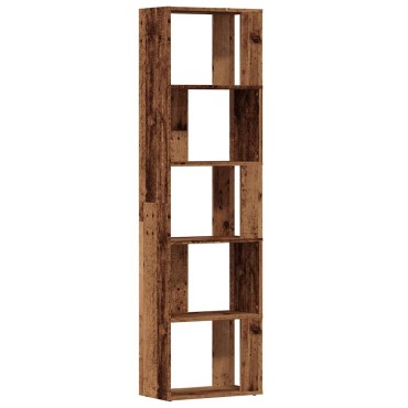 vidaXL Ντουλάπι βιβλίων Παλιό ξύλο 45x24x159cm Κατασκευασμένο ξύλο 1 τεμ.