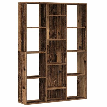 vidaXL Διαχωριστικό/Βιβλιοθήκη Παλιό Ξύλο 100x24x140cm από Μοριοσανίδα 1 τεμ.