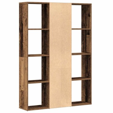 vidaXL Διαχωριστικό/Βιβλιοθήκη Παλιό Ξύλο 100x24x140cm από Μοριοσανίδα 1 τεμ.