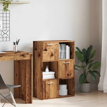 vidaXL Βιβλιοθήκη Παλαιό ξύλο 60,5x30x90cm Ξύλινη κατασκευή 1 τεμ.