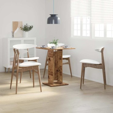 vidaXL Τραπέζι Bistro Παλιό Ξύλο 60x60x75cm Μοριοσανίδα 1 τεμ.