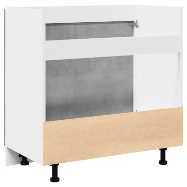 vidaXL Ντουλάπι Νεροχύτη Lyon Γκρι Σκυροδέματος 80x46x81,5cm 1 τεμ.