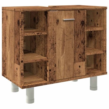 vidaXL Ντουλάπι Νιπτήρα Παλιό Ξύλο 60x32x53,5cm Μοριοσανίδα 1 τεμ.