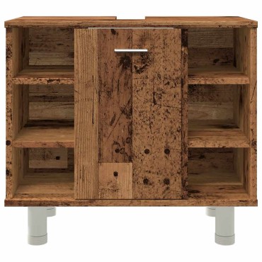 vidaXL Ντουλάπι Νιπτήρα Παλιό Ξύλο 60x32x53,5cm Μοριοσανίδα 1 τεμ.