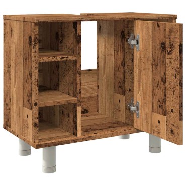 vidaXL Ντουλάπι Νιπτήρα Παλιό Ξύλο 60x32x53,5cm Μοριοσανίδα 1 τεμ.