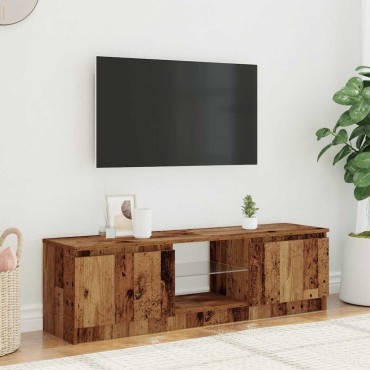 vidaXL Έπιπλο Τηλεόρασης LED Όψη Παλαιού Ξύλου 120x30x36cmΕπεξ. Ξύλο
