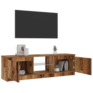 vidaXL Έπιπλο Τηλεόρασης LED Όψη Παλαιού Ξύλου 120x30x36cmΕπεξ. Ξύλο