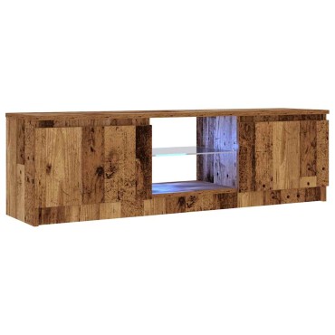 vidaXL Έπιπλο Τηλεόρασης LED Όψη Παλαιού Ξύλου 120x30x36cmΕπεξ. Ξύλο
