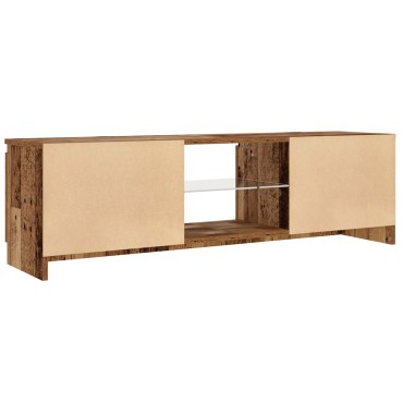 vidaXL Έπιπλο Τηλεόρασης LED Όψη Παλαιού Ξύλου 120x30x36cmΕπεξ. Ξύλο