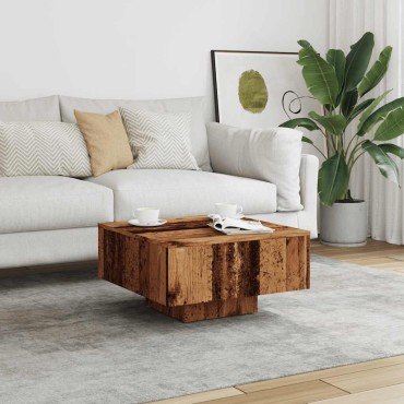 vidaXL Τραπεζάκι Σαλονιού Παλιό Ξύλο 60x60x31,5cm Μοριοσανίδα 1 τεμ.