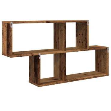 vidaXL Ράφι Τοίχου Παλιό Ξύλο 100x18x53cm από Μοριοσανίδα 1 τεμ.