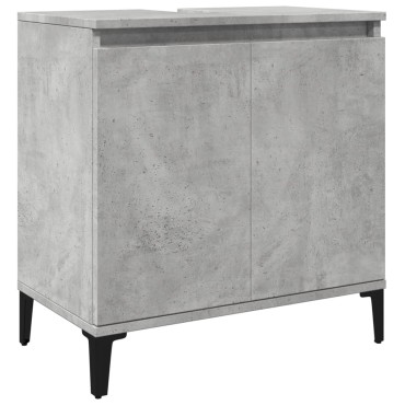 vidaXL Ντουλάπι Νιπτήρα Γκρι Σκυρ. 58x33x60cm Επεξεργασμένο Ξύλο 1 τεμ.