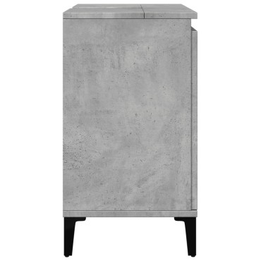 vidaXL Ντουλάπι Νιπτήρα Γκρι Σκυρ. 58x33x60cm Επεξεργασμένο Ξύλο 1 τεμ.