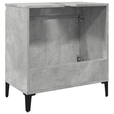 vidaXL Ντουλάπι Νιπτήρα Γκρι Σκυρ. 58x33x60cm Επεξεργασμένο Ξύλο 1 τεμ.