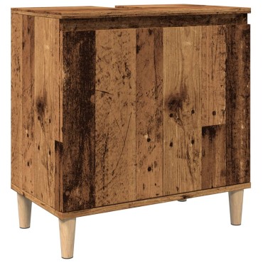 vidaXL Ντουλάπι νιπτήρα Παλιό ξύλο 58x33x60cm Κατασκευασμένο ξύλο 1 τεμ.