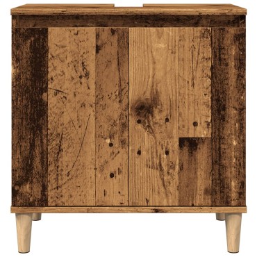 vidaXL Ντουλάπι νιπτήρα Παλιό ξύλο 58x33x60cm Κατασκευασμένο ξύλο 1 τεμ.
