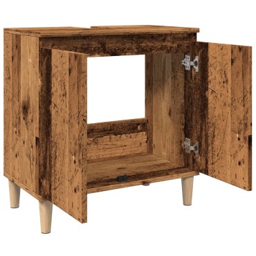 vidaXL Ντουλάπι νιπτήρα Παλιό ξύλο 58x33x60cm Κατασκευασμένο ξύλο 1 τεμ.